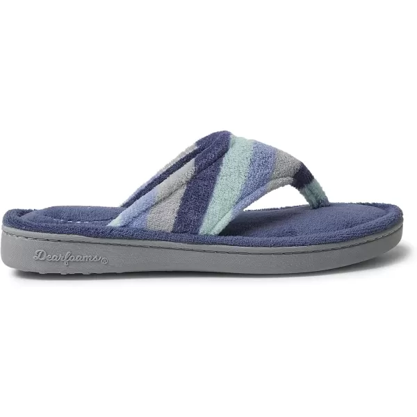 imageDearfoams Womens Melanie Terry Thong SlipperBlue Multi