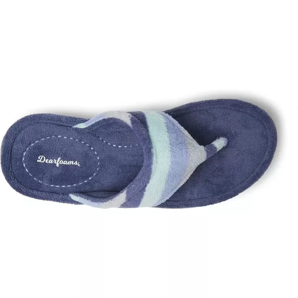 imageDearfoams Womens Melanie Terry Thong SlipperBlue Multi
