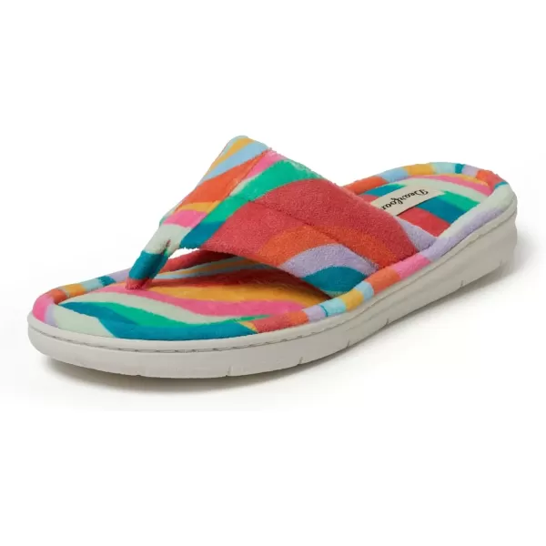 imageDearfoams Womens Melanie Terry Thong SlipperBright Stripe
