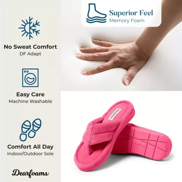 imageDearfoams Womens Melanie Terry Thong SlipperParadise Pink