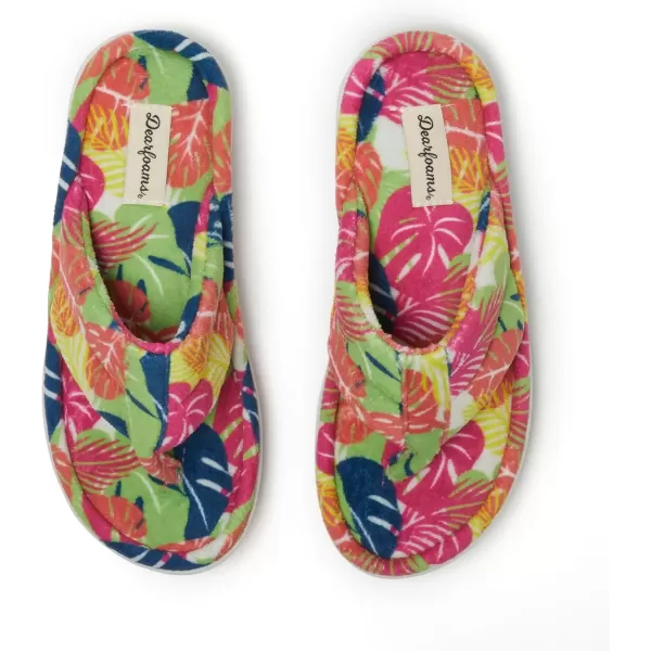 imageDearfoams Womens Melanie Terry Thong SlipperTropical Print