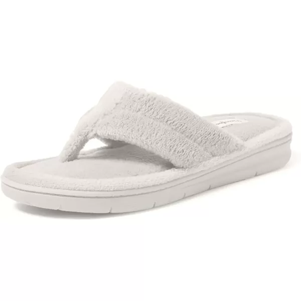 imageDearfoams Womens Melanie Terry Thong SlipperWhite Muslin