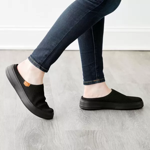 imageDearfoams Womens Original Comfort Annie Clog SneakerBlackBlack
