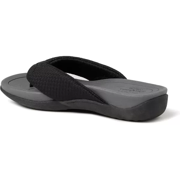 imageDearfoams Womens Original Comfort Olivia Thong Flip Flop Sandal with Arch SupportBlack