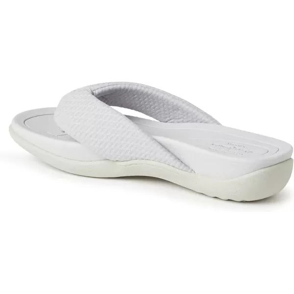 imageDearfoams Womens Original Comfort Olivia Thong Flip Flop Sandal with Arch SupportSilver