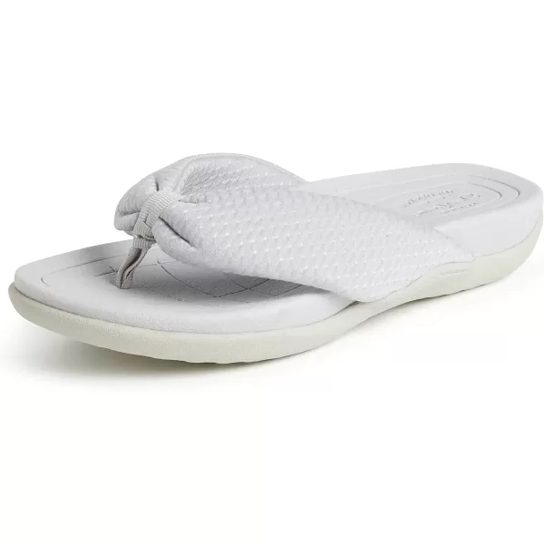 imageDearfoams Womens Original Comfort Olivia Thong Flip Flop Sandal with Arch SupportSilver