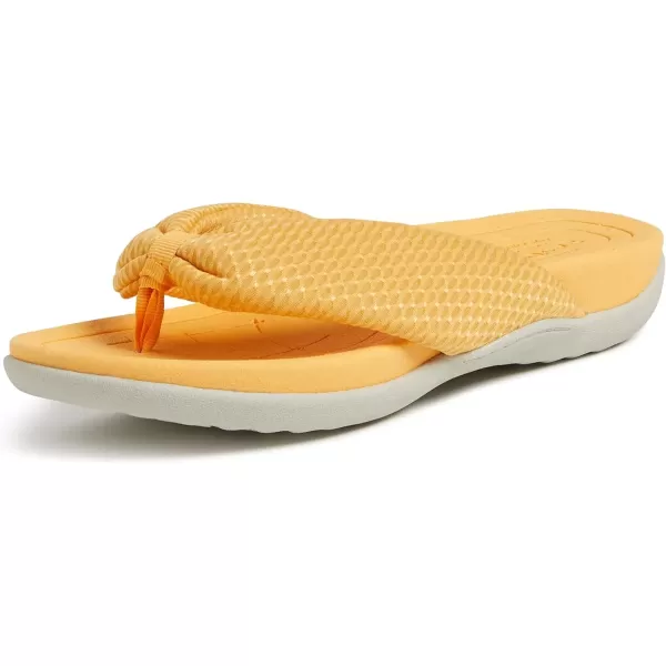 imageDearfoams Womens Original Comfort Olivia Thong Flip Flop Sandal with Arch SupportYellow