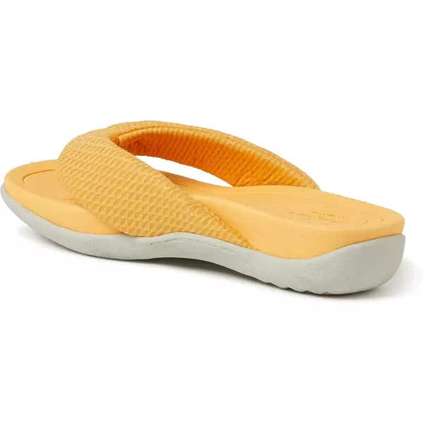 imageDearfoams Womens Original Comfort Olivia Thong Flip Flop Sandal with Arch SupportYellow