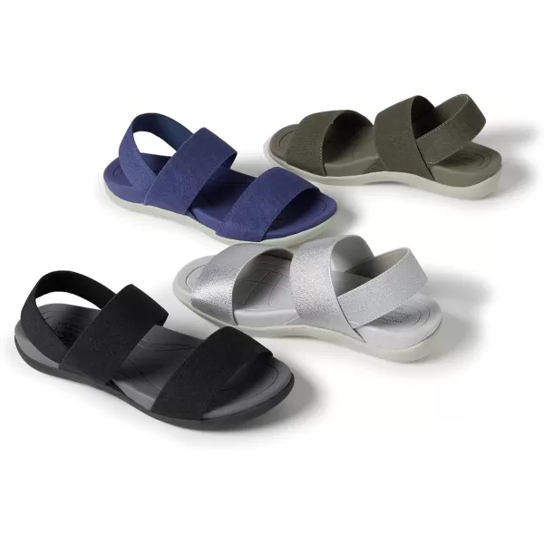 imageDearfoams Womens Original Comfort Sloane Backstrap Casual Open Toe SandalBlack