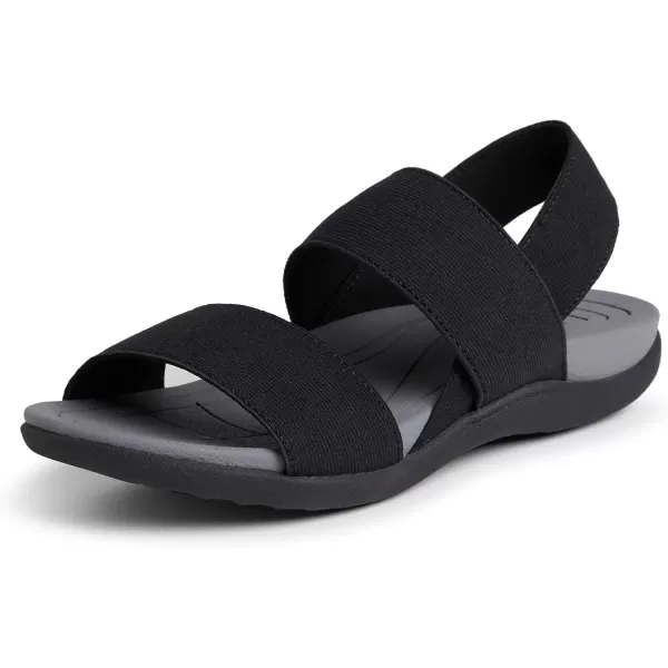 imageDearfoams Womens Original Comfort Sloane Backstrap Casual Open Toe SandalBlack