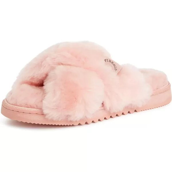 imageFireside by Dearfoams Womens New Castle Crossband All Over Shearling Easy OnOff Slide Slipper
