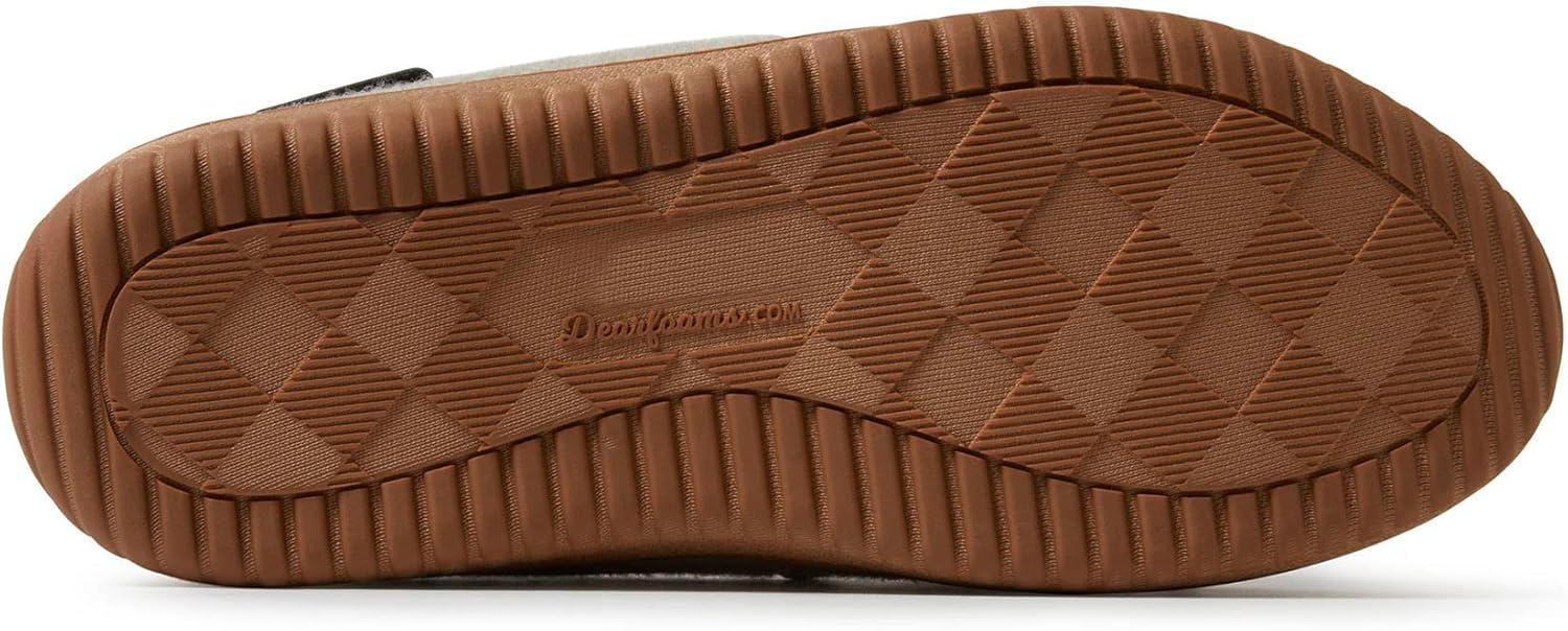 imageDearfoams Womens Wilmington Energy Return Comfort IndoorOutdoor Memory Foam Moccasin Slipper with TieOatmeal Heather Wool