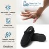 imageDearfoams Mens Thompson Memory Foam IndoorOutdoor Clog SlipperBlack