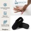 imageDearfoams Mens Thompson Memory Foam IndoorOutdoor Clog SlipperBlack Perforated