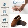 imageDearfoams Mens Thompson Memory Foam IndoorOutdoor Clog SlipperChestnut Perforated