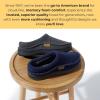 imageDearfoams Mens Thompson Memory Foam IndoorOutdoor Clog SlipperDark Heather Grey Wool