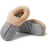 imageDearfoams Womens Chloe Soft Knit Clog SlipperLight Heather Grey