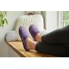 imageDearfoams Womens Memory Foam Indoor Outdoor Darcy Velour Clog House Slipper with Wide WidthsAubergine