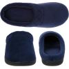 imageDearfoams Womens Memory Foam Indoor Outdoor Darcy Velour Clog House Slipper with Wide WidthsPeacoat