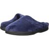 imageDearfoams Womens Memory Foam Indoor Outdoor Darcy Velour Clog House Slipper with Wide WidthsPeacoat