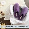 imageDearfoams Womens Memory Foam Indoor Outdoor Darcy Velour Clog House Slipper with Wide WidthsSleet