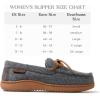 imageDearfoams Womens Wilmington Energy Return Comfort IndoorOutdoor Memory Foam Moccasin Slipper with TieGrey Heather Wool