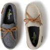 imageDearfoams Womens Wilmington Energy Return Comfort IndoorOutdoor Memory Foam Moccasin Slipper with TieOatmeal Heather Wool