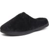 imageDearfoams Womens Memory Foam Indoor Outdoor Darcy Velour Clog House Slipper with Wide WidthsBlack