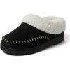 imageDearfoams Womens Nyla Felted and Plaid Moc Toe ClogBlack