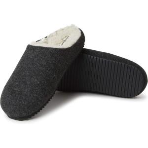 imageDearfoams Mens Microwool Clog with Molded Footbed SlipperBlack