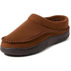 imageDearfoams Mens Thompson Memory Foam IndoorOutdoor Clog SlipperChestnut Perforated