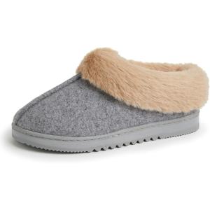 imageDearfoams Womens Chloe Soft Knit Clog SlipperLight Heather Grey
