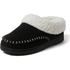 imageDearfoams Womens Nyla Felted and Plaid Moc Toe ClogBlack