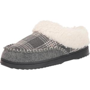 imageDearfoams Womens Nyla Felted and Plaid Moc Toe ClogDark Heather Grey