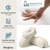 imageDearfoams Gifts for Women Mom Sister Wife  Fuzzy Fluffy Memory Foam Slipper  Hannah Knit Clog House Shoe House SlipperCream