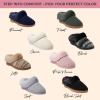 imageDearfoams Gifts for Women Mom Sister Wife  Fuzzy Fluffy Memory Foam Slipper  Hannah Knit Clog House Shoe House SlipperForest