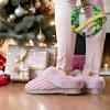 imageDearfoams Gifts for Women Mom Sister Wife  Fuzzy Fluffy Memory Foam Slipper  Hannah Knit Clog House Shoe House SlipperPale Mauve