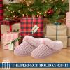 imageDearfoams Gifts for Women Mom Sister Wife  Fuzzy Fluffy Memory Foam Slipper  Hannah Knit Clog House Shoe House SlipperPale Mauve