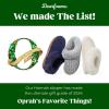 imageDearfoams Gifts for Women Mom Sister Wife  Fuzzy Fluffy Memory Foam Slipper  Hannah Knit Clog House Shoe House SlipperPeacoat Solid
