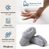imageDearfoams Gifts for Women Mom Sister Wife  Fuzzy Fluffy Memory Foam Slipper  Hannah Knit Clog House Shoe House SlipperSleet Solid