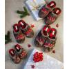 imageDearfoams Mens Christmas Gifts for Dad Father Grandpa Matching Family Pajama Papa Bear SlipperBrown Frost