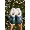 imageDearfoams Mens Christmas Gifts for Dad Father Grandpa Matching Family Pajama Papa Bear SlipperGreen Plaid
