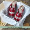 imageDearfoams Mens Christmas Gifts for Dad Father Grandpa Matching Family Pajama Papa Bear SlipperRedBlue Plaid