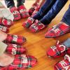 imageDearfoams Mens Christmas Gifts for Dad Father Grandpa Matching Family Pajama Papa Bear SlipperTartan Plaid