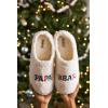 imageDearfoams Mens Christmas Gifts for Dad Father Grandpa Matching Family Pajama Papa Bear SlipperWhite