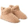 imageDearfoams Womens Chelsea Faux Fuzzy Sherpa Indoor House Bootie SlipperLatte