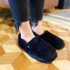 imageDearfoams Womens Ellie Fluffy Snuggle SlipperBlack