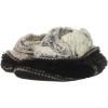 imageDearfoams Womens Fuzzy Memory Foam Beth Bedroom Bootie Slipper Sock with GrippersBlack