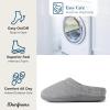 imageDearfoams Womens Lacey Memory Foam Comfort Easy OnOff Clog SlipperLight Heather Grey Knit