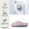imageDearfoams Womens Lacey Memory Foam Comfort Easy OnOff Clog SlipperPink Heather Knit